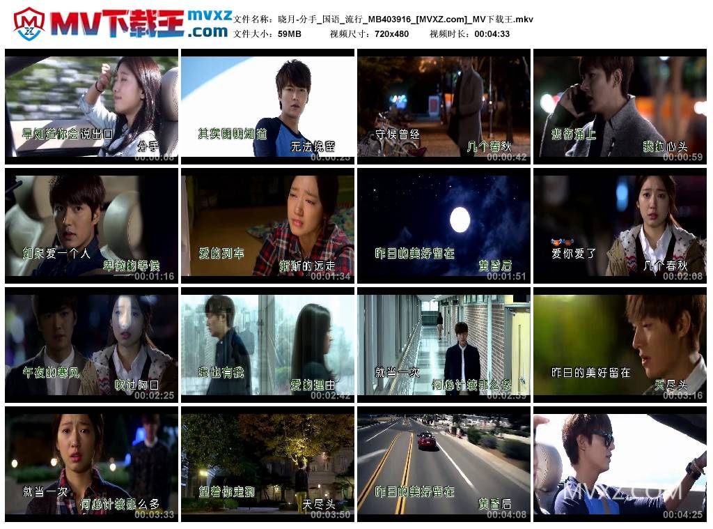 晓月-分手_国语_流行_MB403916